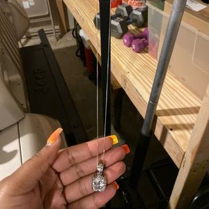 real silver diamond necklace